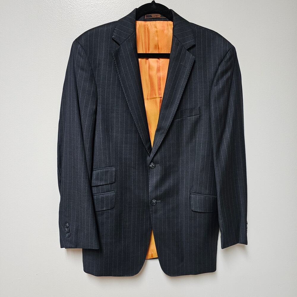 Ben Sherman 100% Wool Gray Suit Jacket Size 40 R